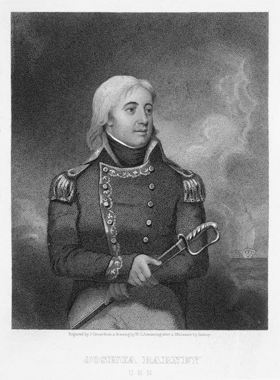 Joshua Barney (1759-1818), J. Gross metszete William G. Armstrong (1823-90) eredeti miniatúrájának másolata után alkotó: Jean Baptiste Isabey
