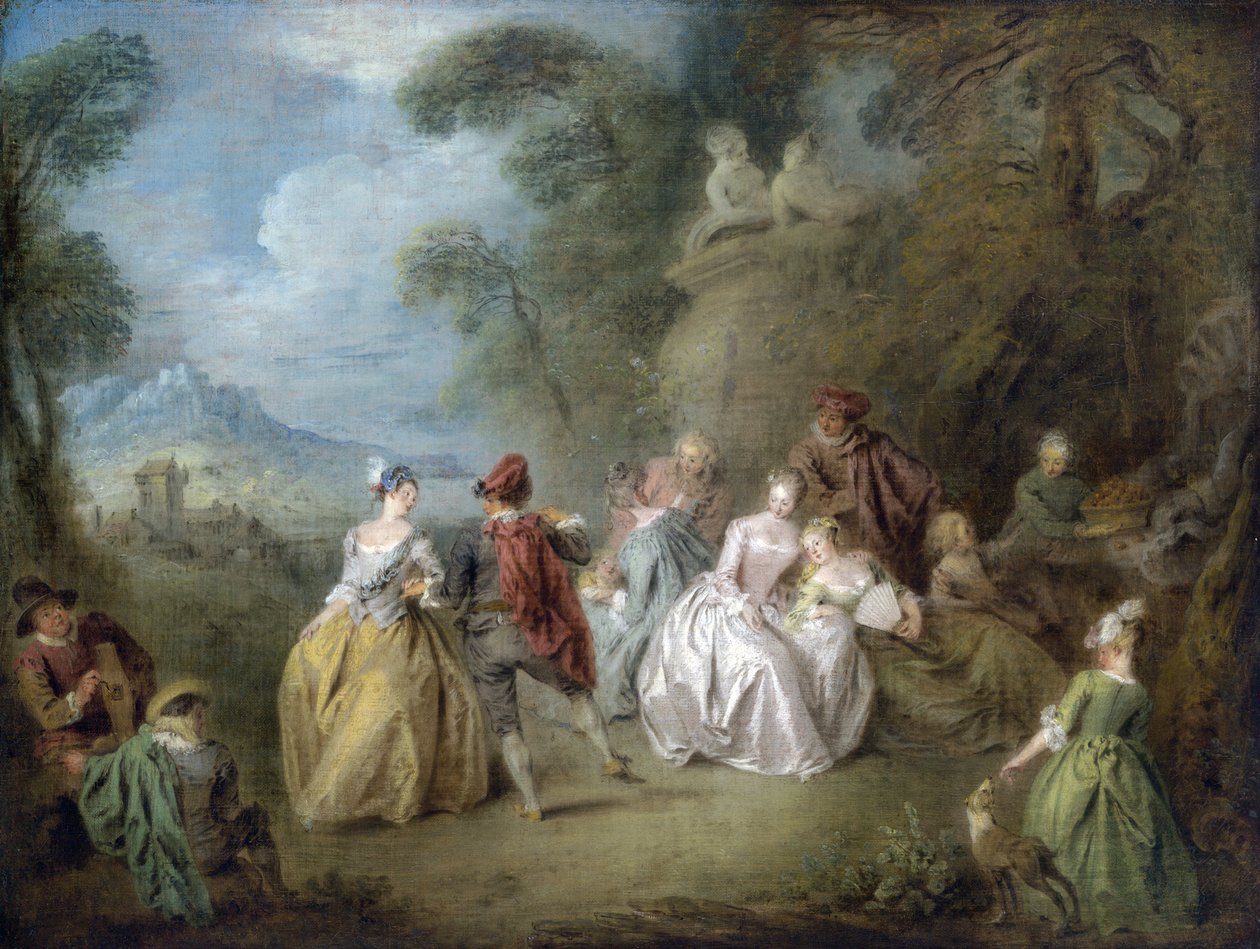 Udvari jelenet egy parkban, 1730-35 körül alkotó: Jean Baptiste Joseph Pater
