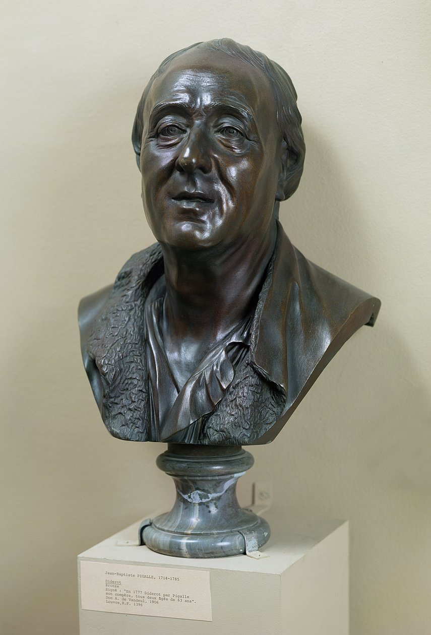 Denis Diderot (1713-84) mellszobra 1777 (bronz) alkotó: Jean Baptiste Pigalle