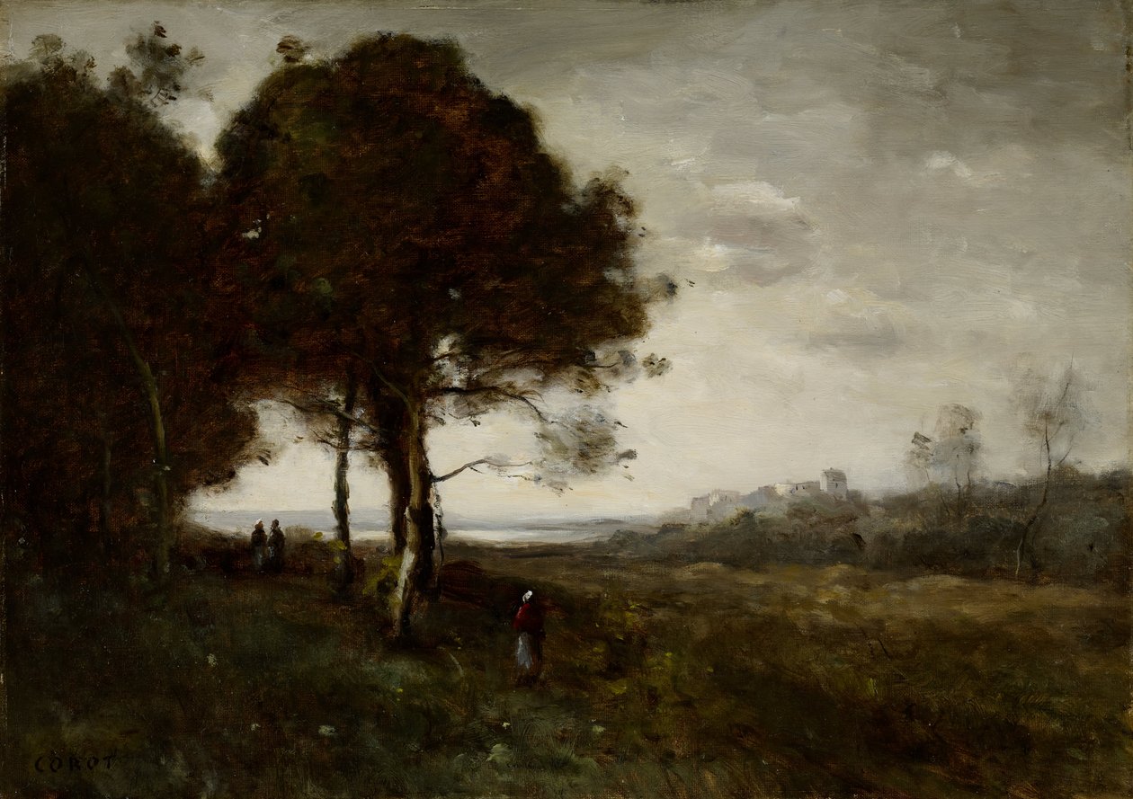 Patak Romagnes-nál alkotó: Jean-Baptiste-Camille Corot