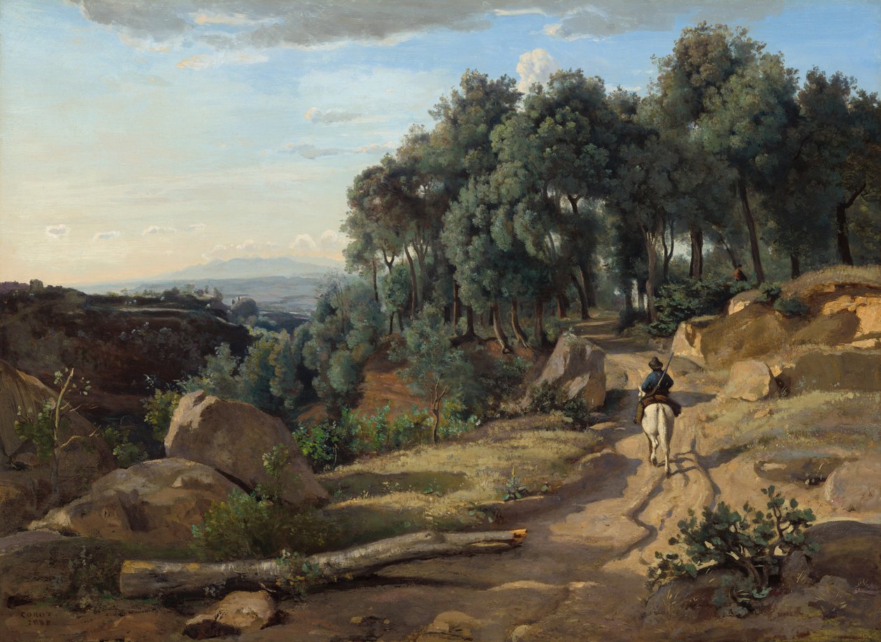 Kilátás Volterra közelében alkotó: Jean-Baptiste-Camille Corot