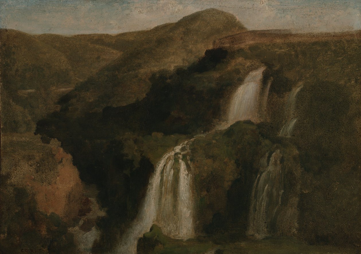 A Tivoli-vízesés alkotó: Jean-Baptiste-Camille Corot