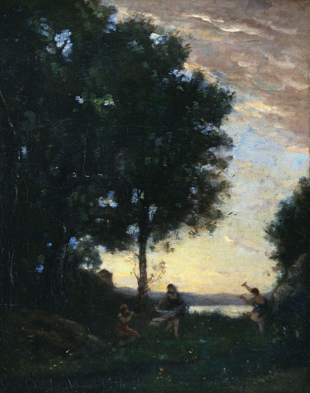 Táncoló faunok és nimfák (Fauns and Nymphs Dancing) alkotó: Jean-Baptiste-Camille Corot