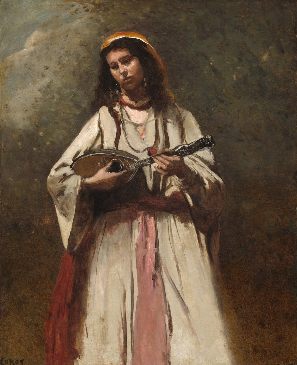 Cigányasszony mandolinnal alkotó: Jean-Baptiste-Camille Corot