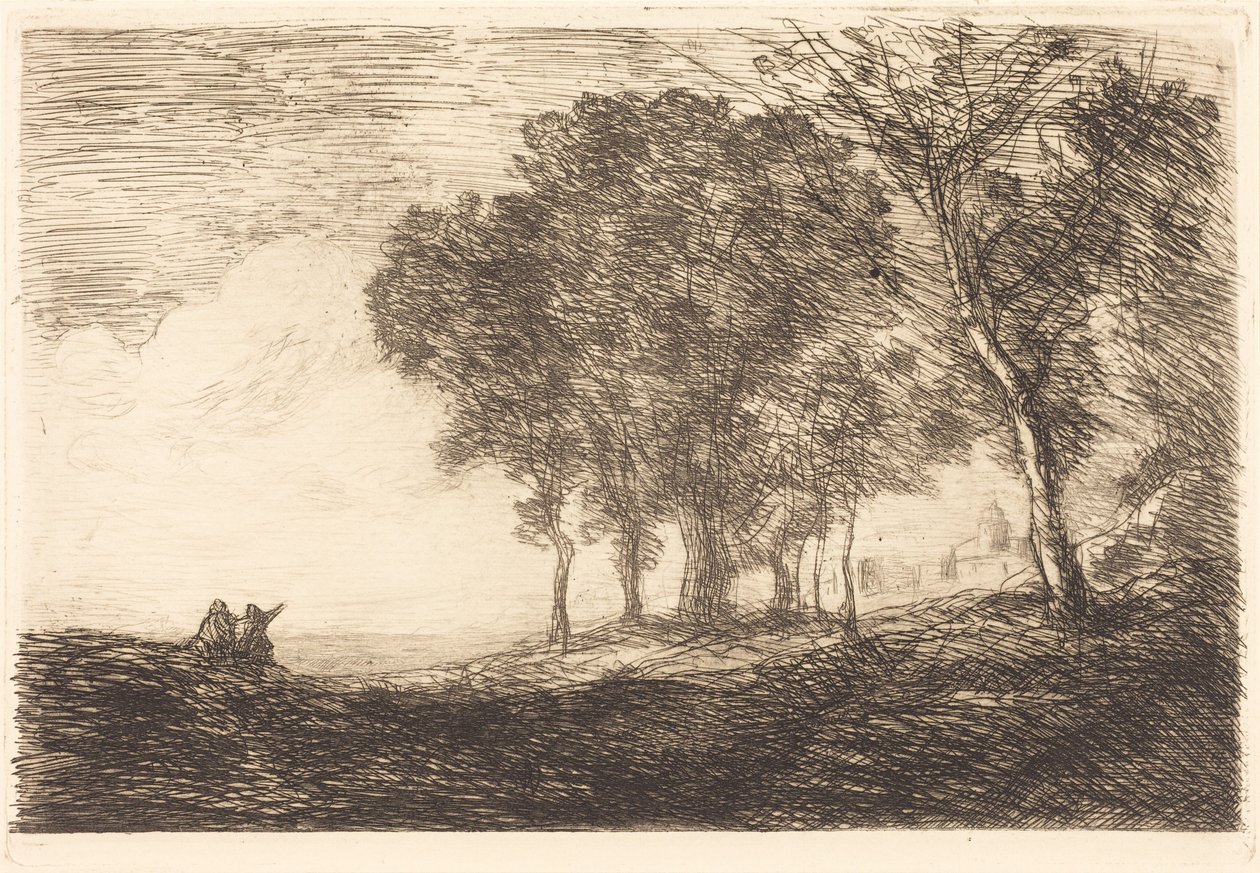 Olasz táj alkotó: Jean-Baptiste-Camille Corot