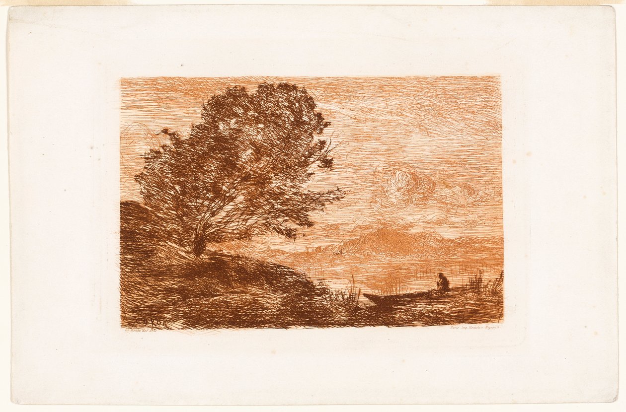 Tó Tirolban alkotó: Jean-Baptiste-Camille Corot