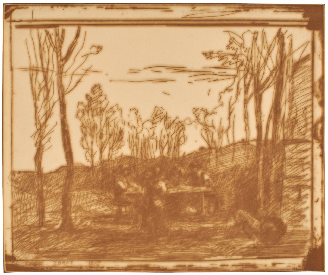 Mittagessen in der Lichtung alkotó: Jean-Baptiste-Camille Corot