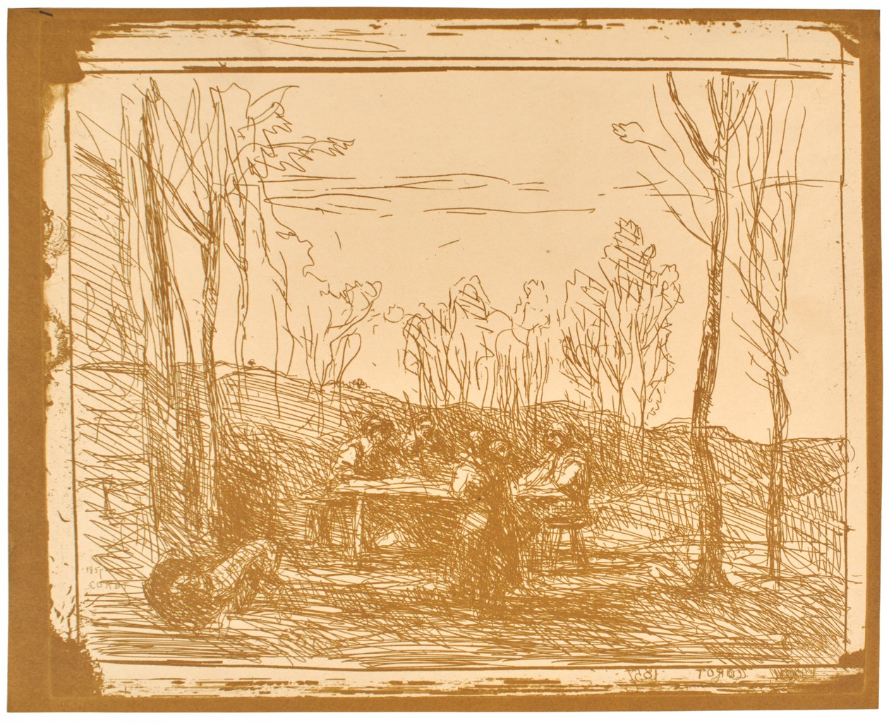 Mittagessen in der Lichtung alkotó: Jean-Baptiste-Camille Corot