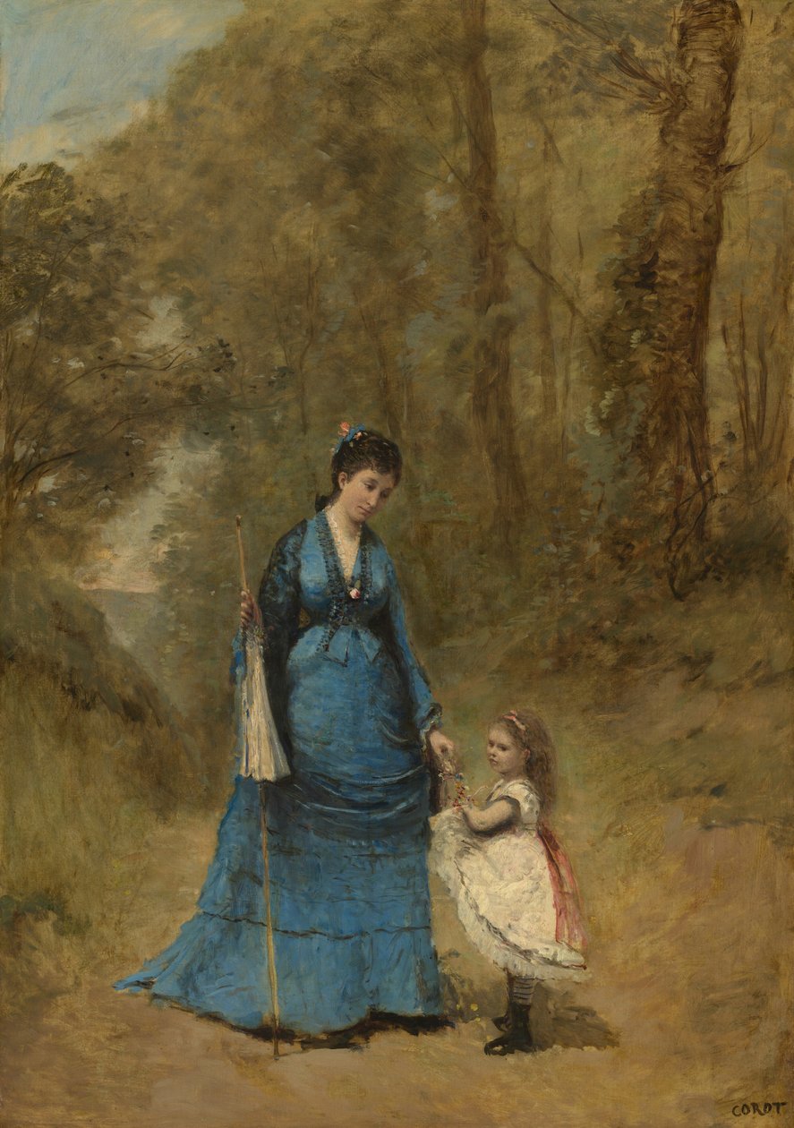 Stumpfné és lánya alkotó: Jean-Baptiste-Camille Corot