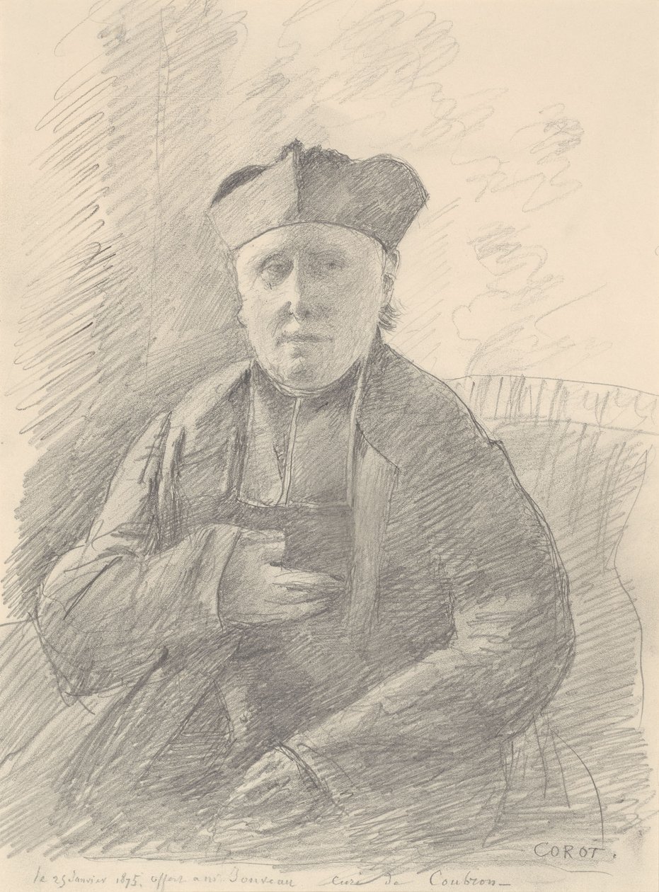 Jouveau apát portréja alkotó: Jean-Baptiste-Camille Corot