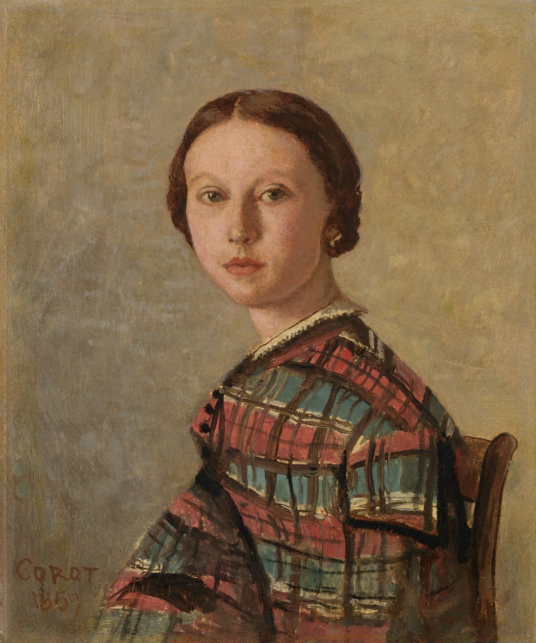 Egy fiatal lány portréja alkotó: Jean-Baptiste-Camille Corot