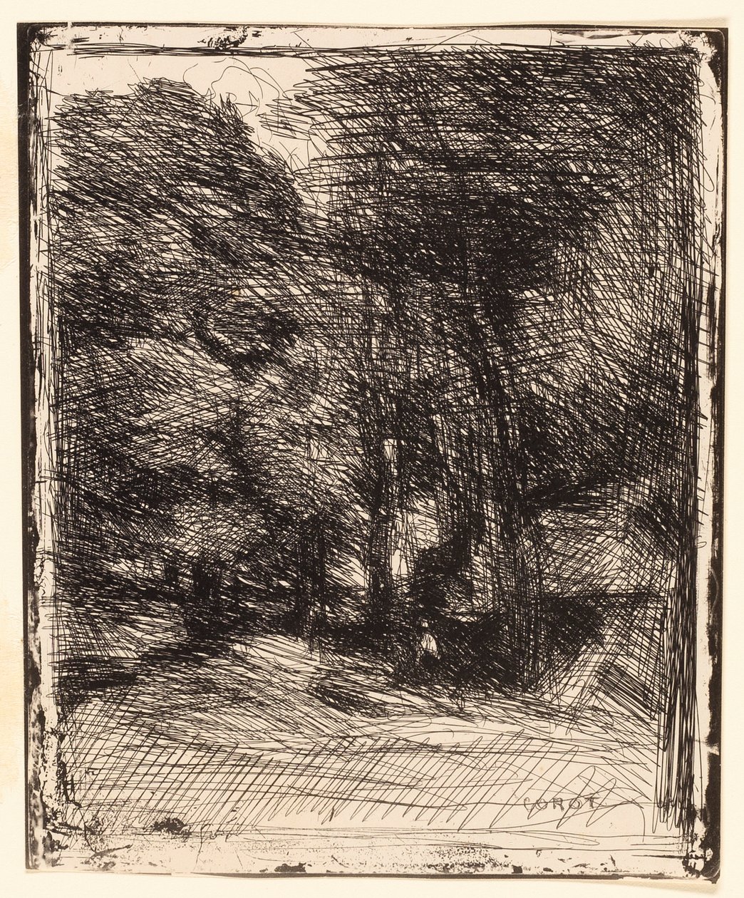 Bas-Bréau emléktárgya alkotó: Jean-Baptiste-Camille Corot