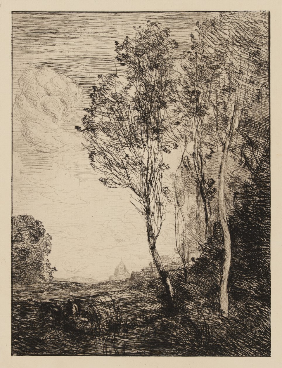 Emlék Itáliából alkotó: Jean-Baptiste-Camille Corot