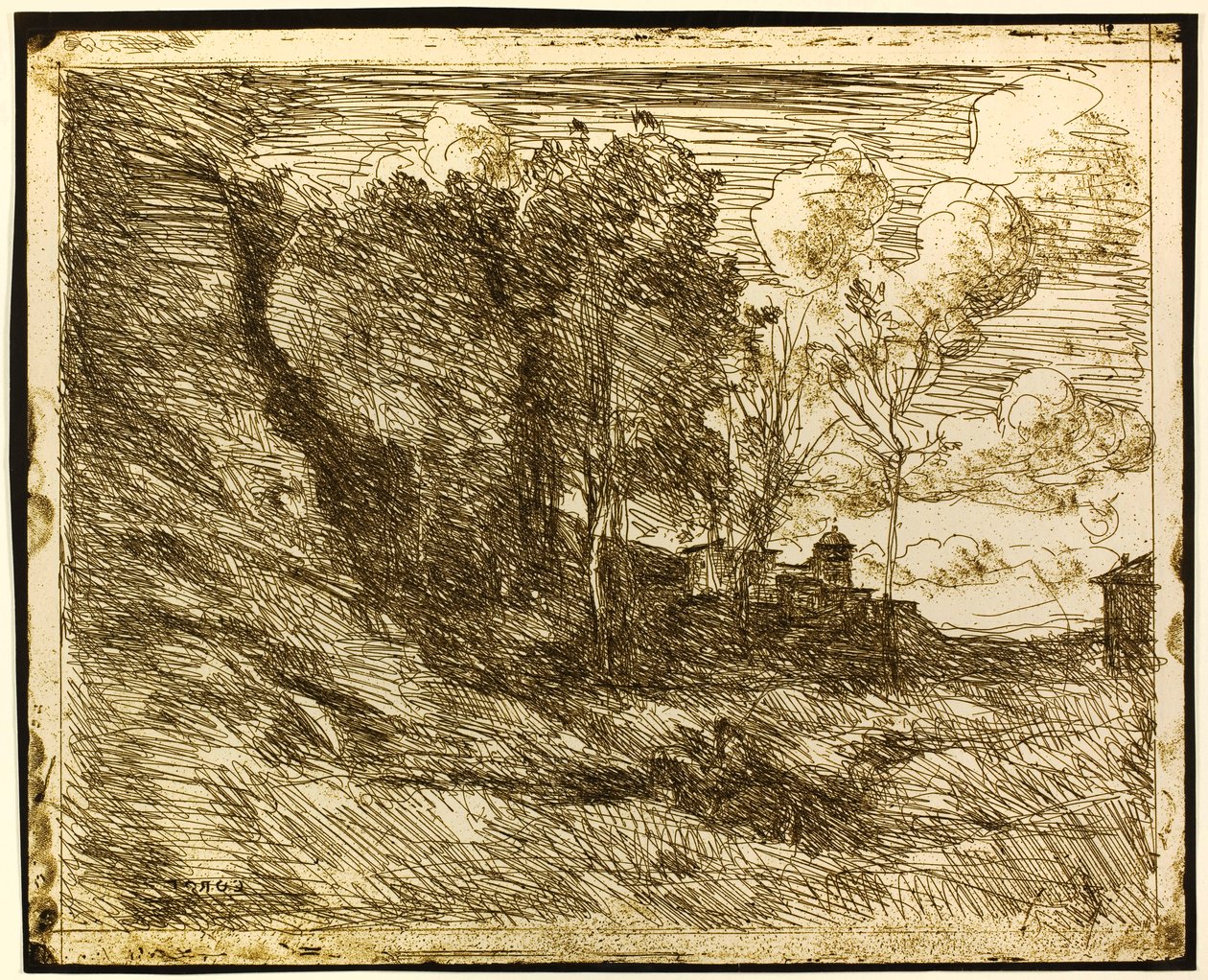 Ostia szuvenírje alkotó: Jean-Baptiste-Camille Corot