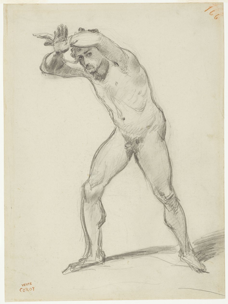Álló férfi akt alkotó: Jean-Baptiste-Camille Corot
