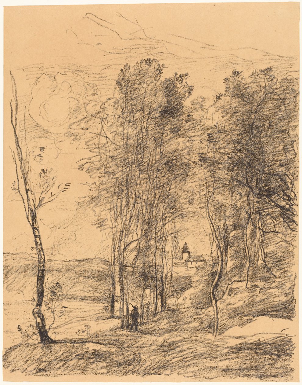 A St. Nicolas-Lez-Arras-i harangtorony (Le Clocher de St. Nicolas-Lez-Arras) alkotó: Jean-Baptiste-Camille Corot