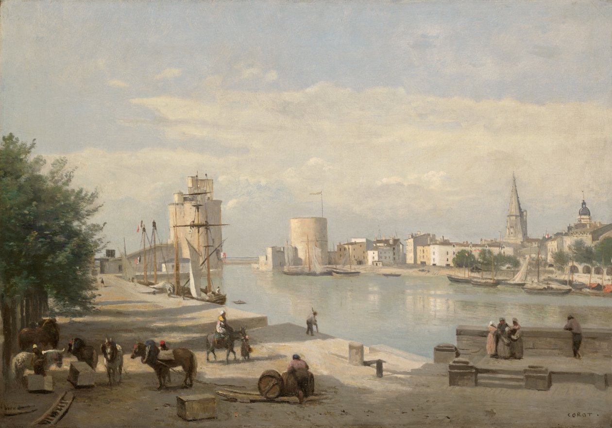La Rochelle kikötője alkotó: Jean-Baptiste-Camille Corot