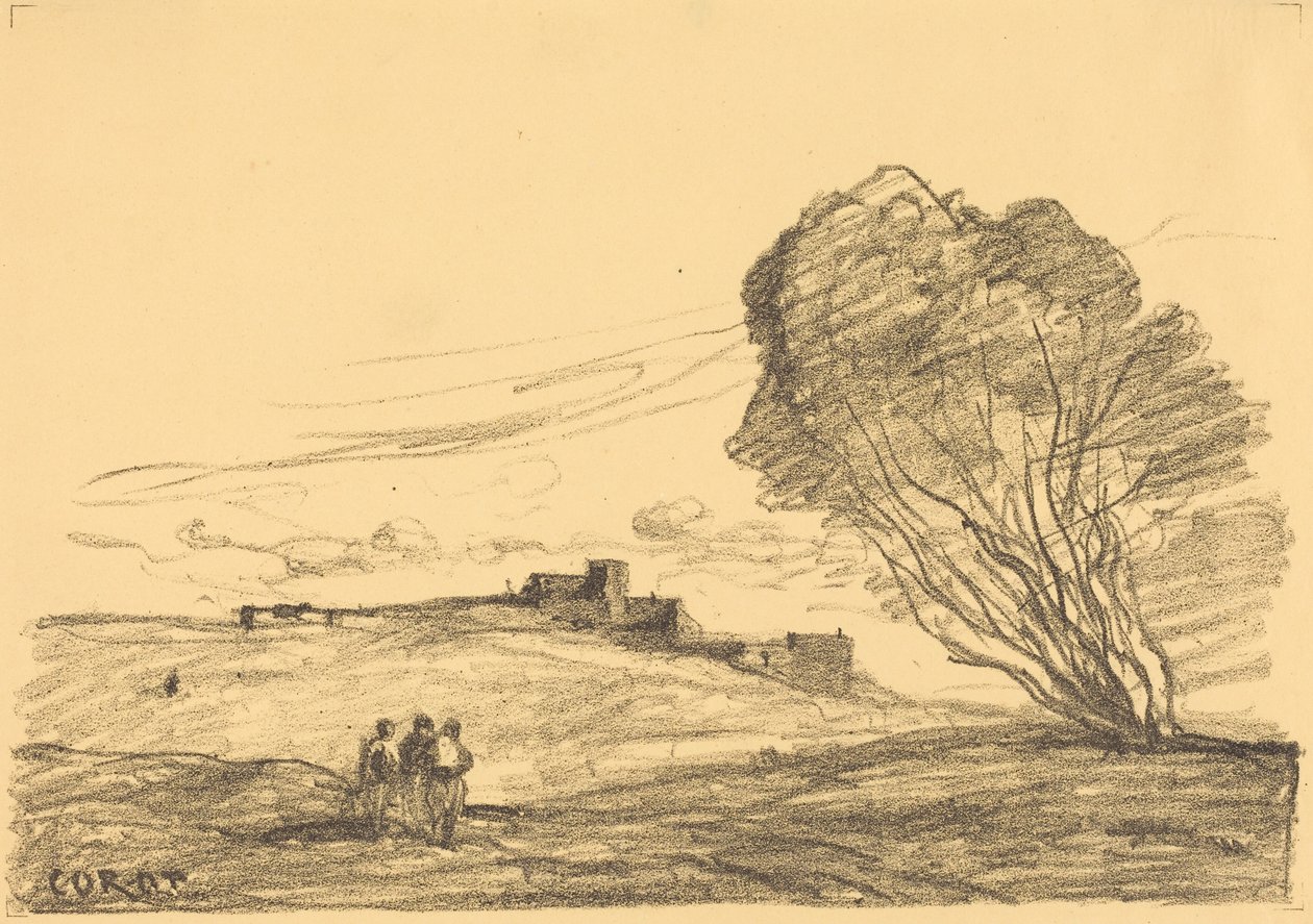 Az elszigetelt erőd alkotó: Jean-Baptiste-Camille Corot