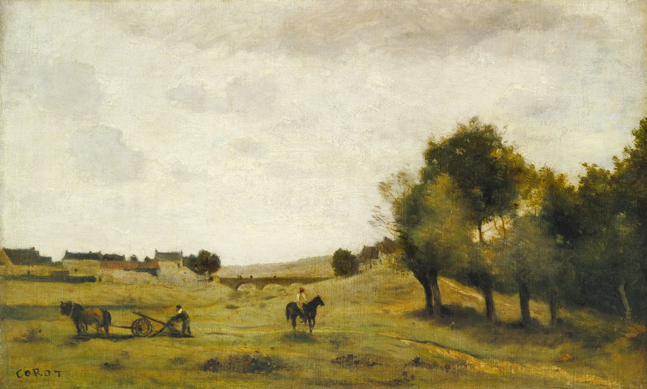 Kilátás Epernon közelében alkotó: Jean-Baptiste-Camille Corot