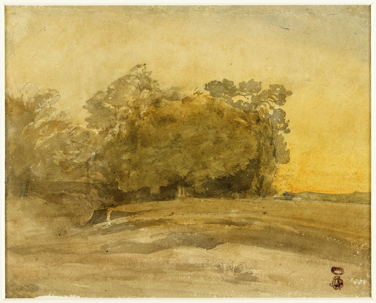Landschaft (recto); Urteil des Salomon (verso) alkotó: Jean-Baptiste Carpeaux
