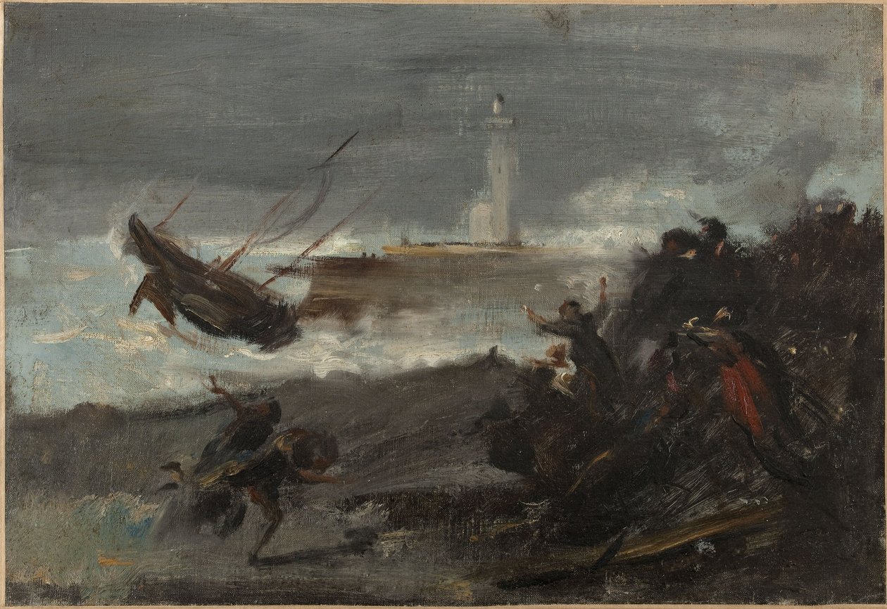 Hajótörés Dieppe kikötőjében alkotó: Jean Baptiste Carpeaux