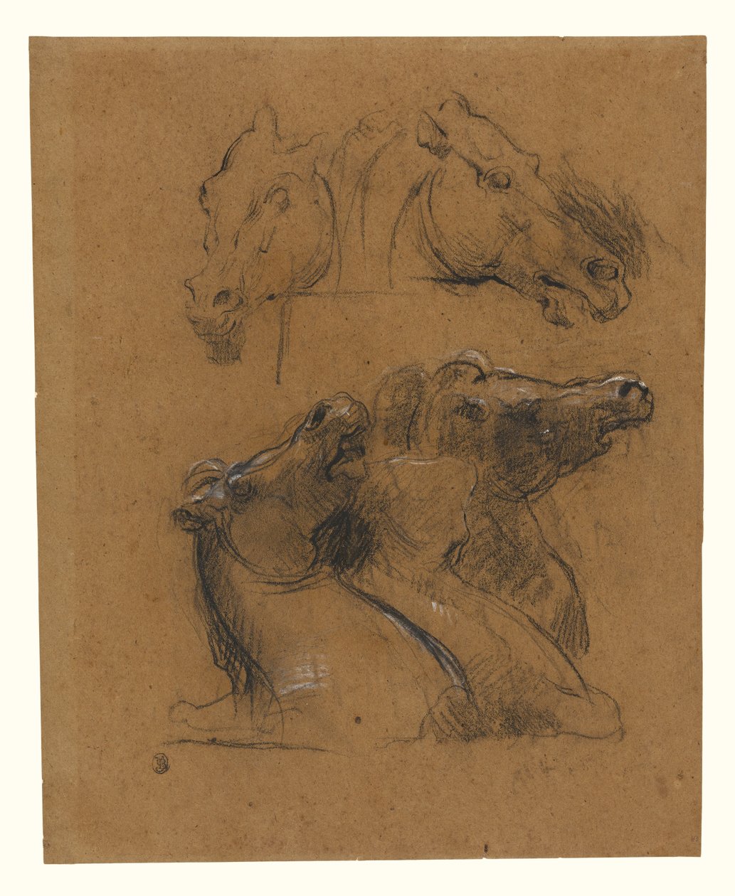Studien von Pferden (nach den Elgin-Marmoren) alkotó: Jean-Baptiste Carpeaux