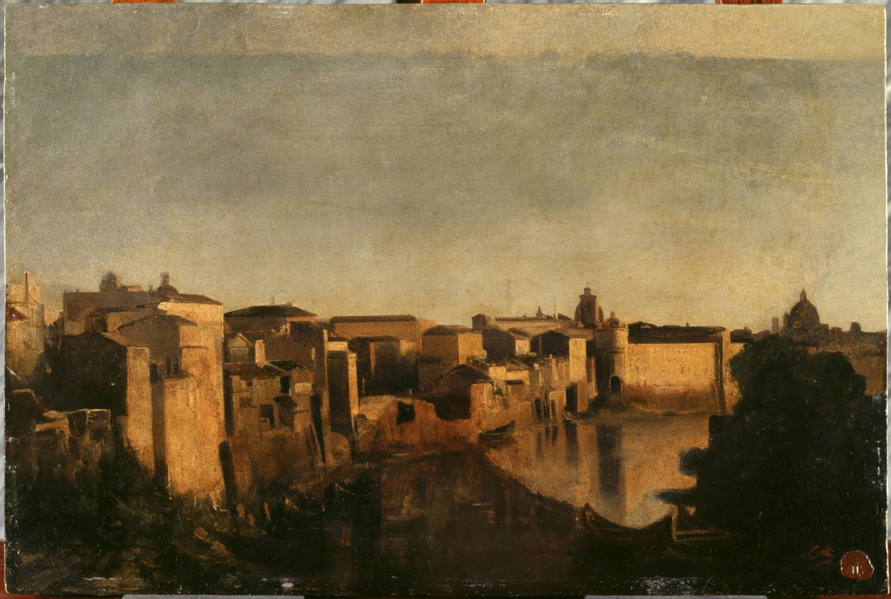 A Tiberis Rómában, 1856 és 1862 között (olaj) alkotó: Jean Baptiste Carpeaux