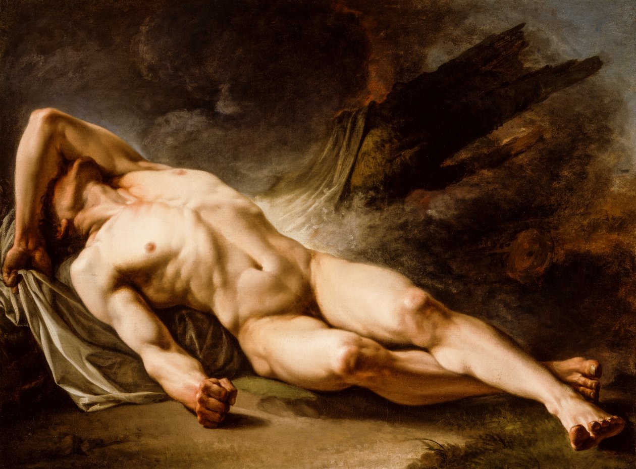 Az alvó Hektor (olaj, vászon) alkotó: Jean-Baptiste Deshays