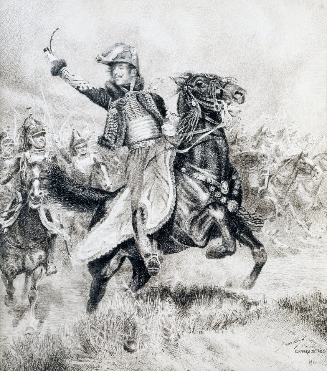 Antoine Charles Louis Lasalle lovas portréja (Metz, Franciaország alkotó: Jean Baptiste Edouard Detaille