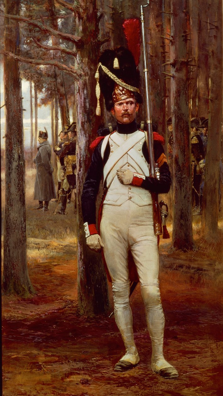 A Birodalmi Gárda lábgránátosa, Edouard Detaille alkotó: Jean Baptiste Edouard Detaille