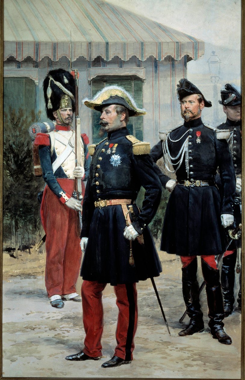 III. Napóleon császár (1808-1873) portréja. Edouard Detaille (1848-1912) akvarellje. 19. századi Párizs, Musee de l