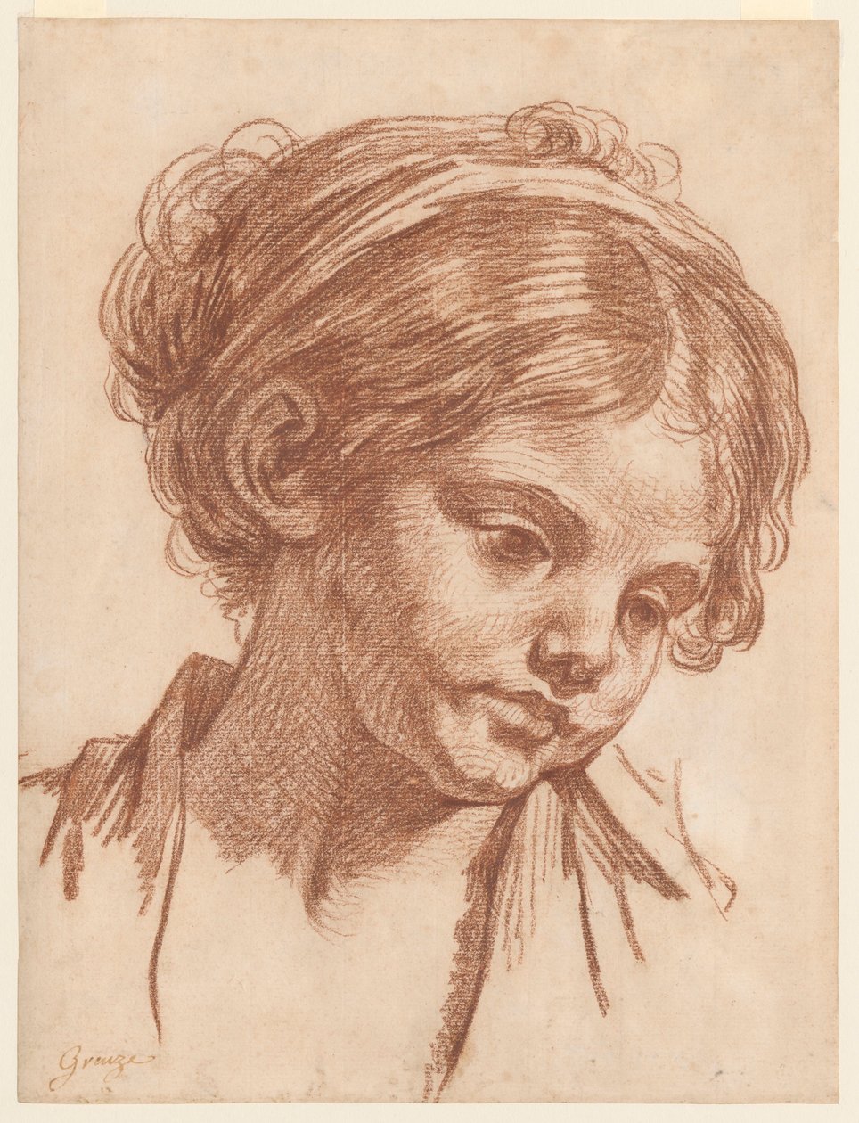 Egy kislány feje alkotó: Jean-Baptiste Greuze