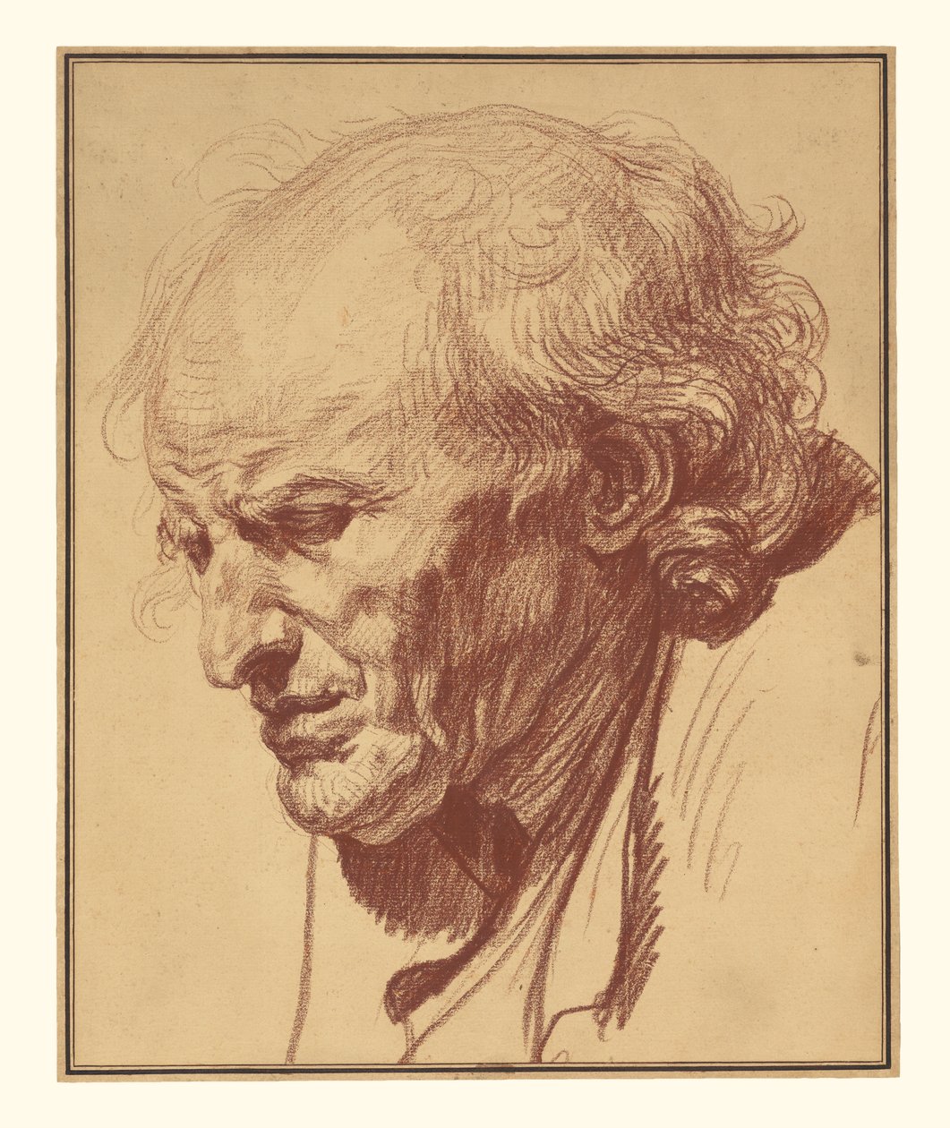Egy öregember feje alkotó: Jean-Baptiste Greuze