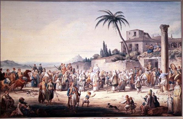 Házasság Athénban, 1776 körül alkotó: Jean Baptiste Hilair