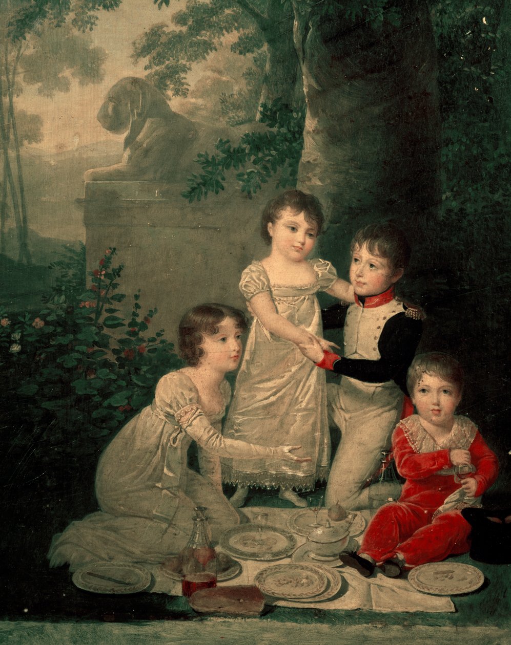 Joachim Murat és Caroline Bonaparte négy gyermeke (balról Letizia alkotó: Jean Baptiste Isabey