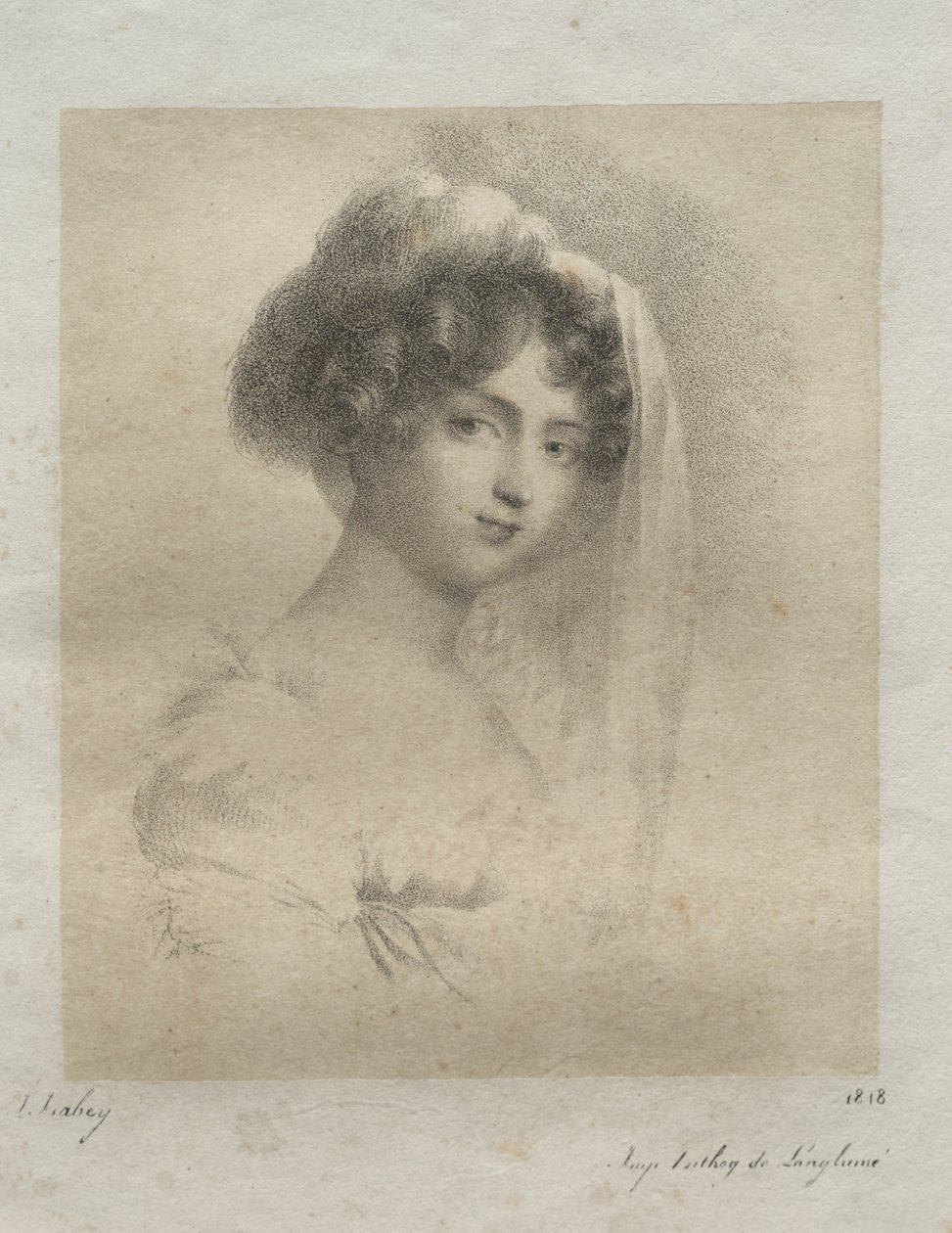 Asszony. Horace Vernet alkotó: Jean-Baptiste Isabey