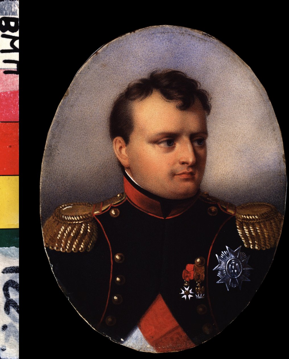 ""I. Bonaparte Napóleon császár (1769-1821) portréja"" Jean Baptiste Isabey (1767-1855) akvarell és gouache festménye, 19. század eleji orosz irodalmi intézet IRLI (Puskin-ház), Szentpétervár alkotó: Jean Baptiste Isabey