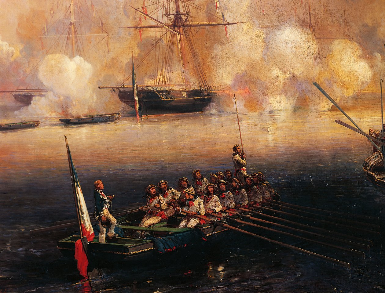 Viktória brit királynő Treportban látogat szeptember 3-án alkotó: Jean Baptiste Isabey
