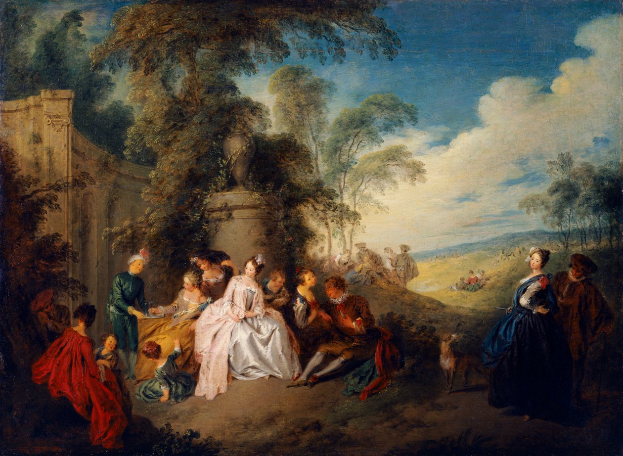 Country Party (olaj, vászon) alkotó: Jean Baptiste Joseph Pater