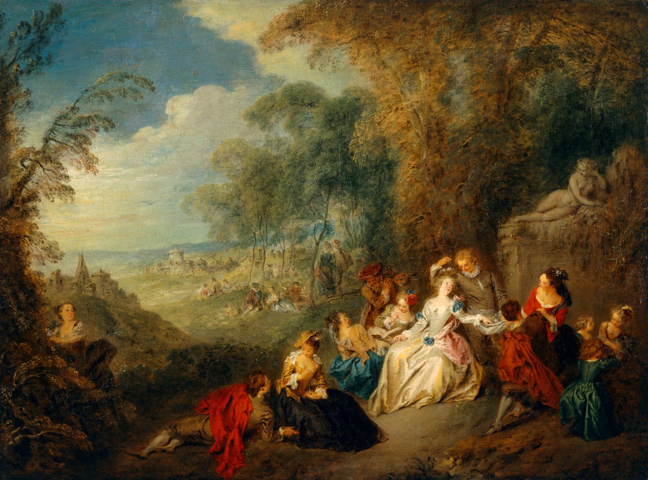 Country Party (olaj, vászon) alkotó: Jean Baptiste Joseph Pater