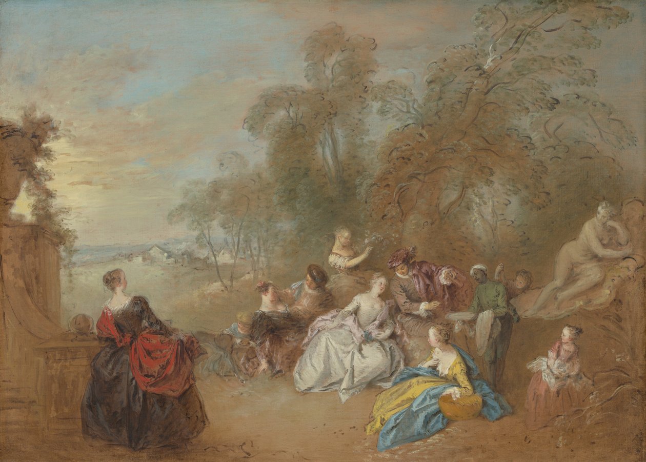 A teraszon alkotó: Jean-Baptiste Joseph Pater