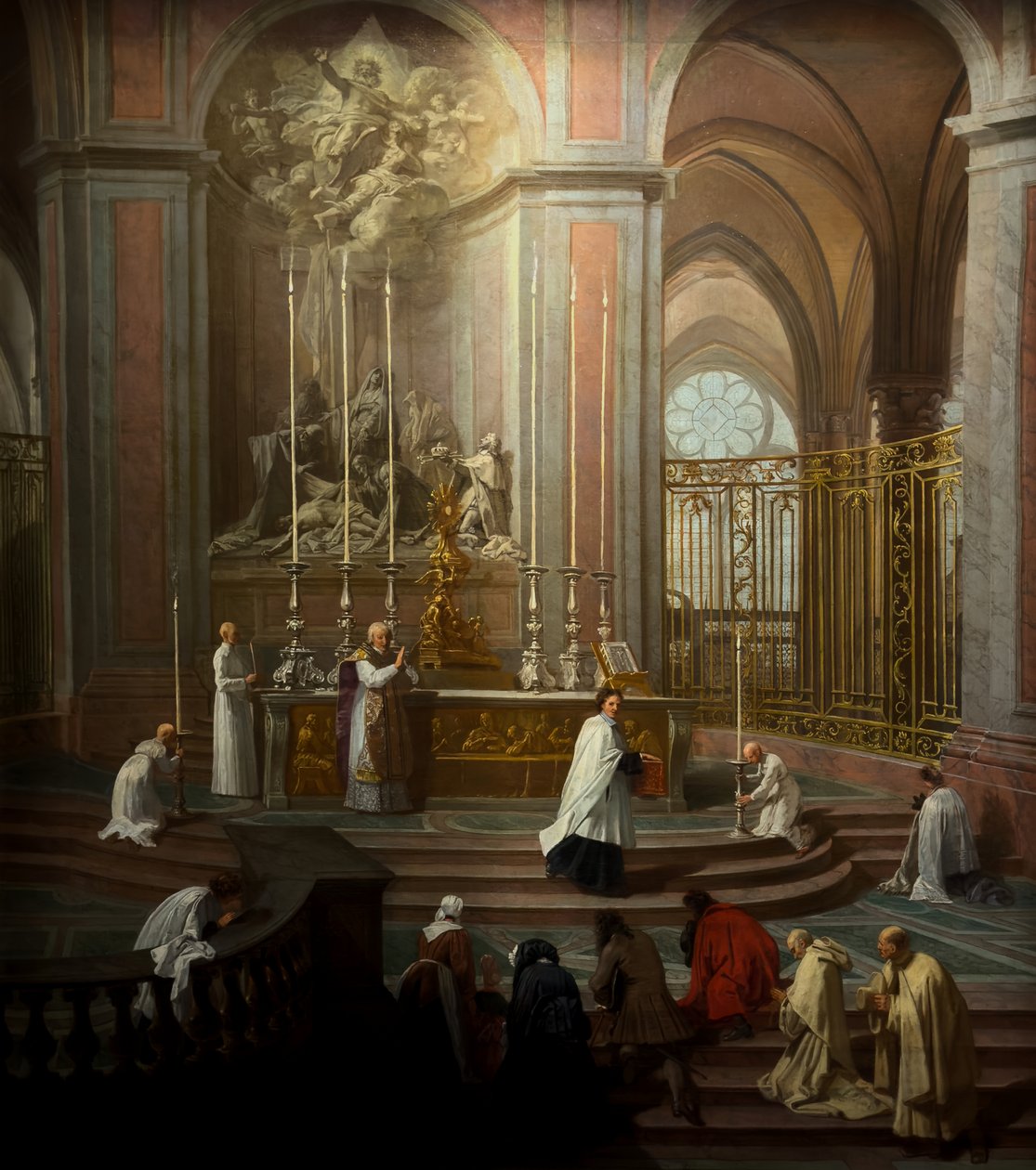 Antoine de La Porte kanonok miséje 1710 körül (olaj, vászon) alkotó: Jean Baptiste Jouvenet