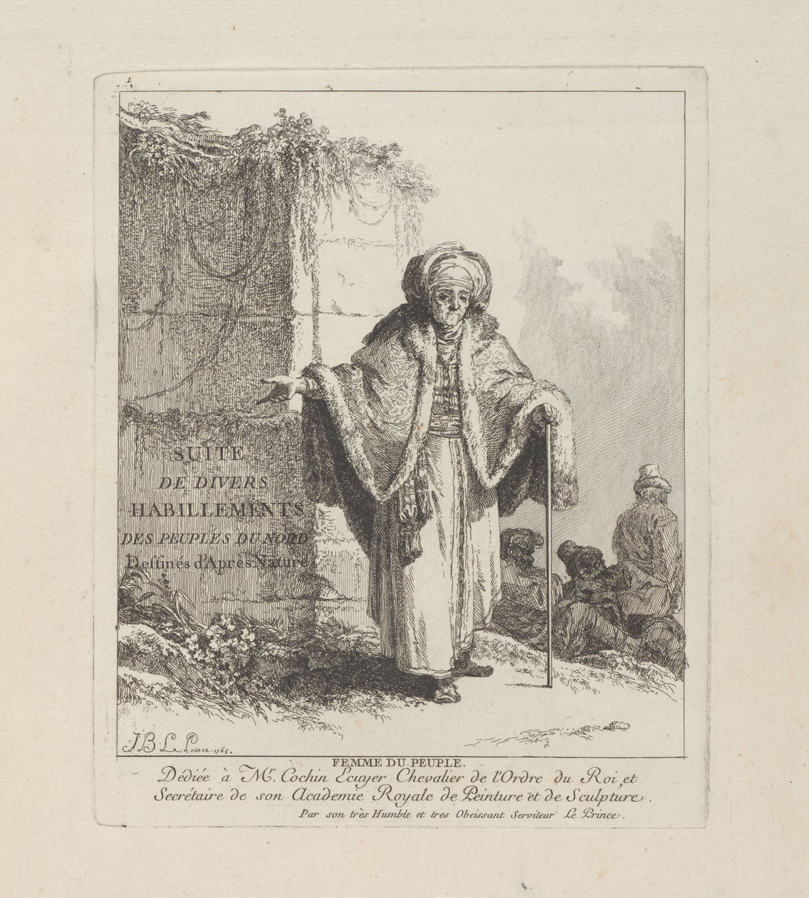 Woman of the People, első tábla az Északi népek Vegyes ruházatából alkotó: Jean-Baptiste Le Prince