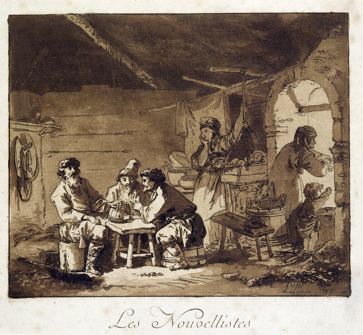 Les Nouvellistes alkotó: Jean Baptiste Le Prince