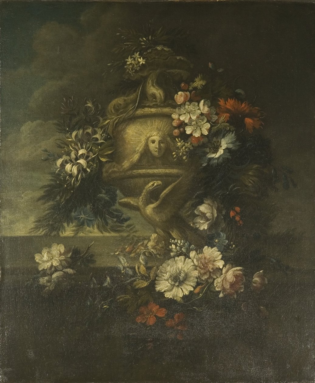 Virágok faragott vázában (olaj, vászon) alkotó: Jean Baptiste Monnoyer