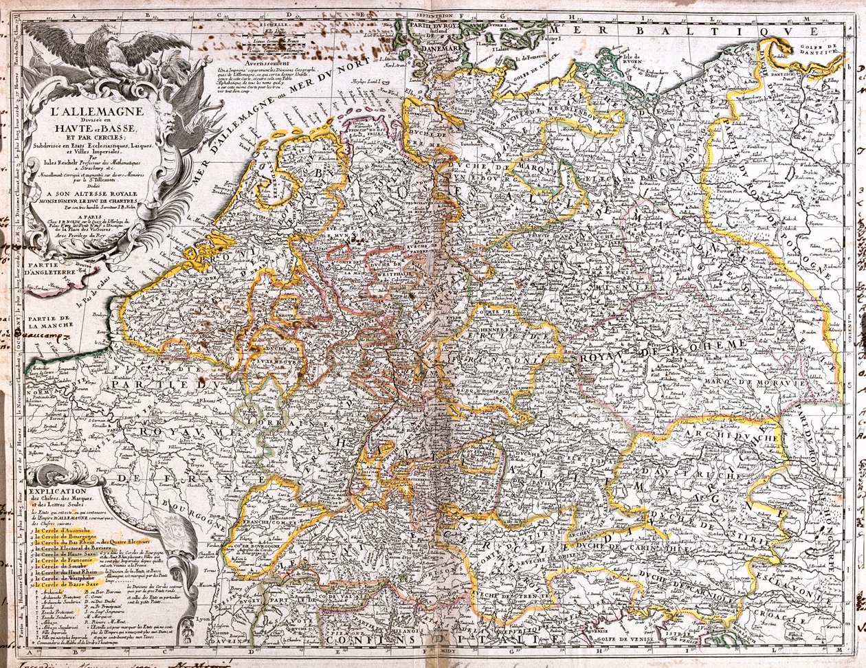 Belgium, Hollandia, Németország, Lengyelország (vajdaság:  Friuli-Venezia Giulia, észak-Veneto, Trentino-Alto Adige, észak-Lombardia), Svájc alkotó: Jean Baptiste Nolin