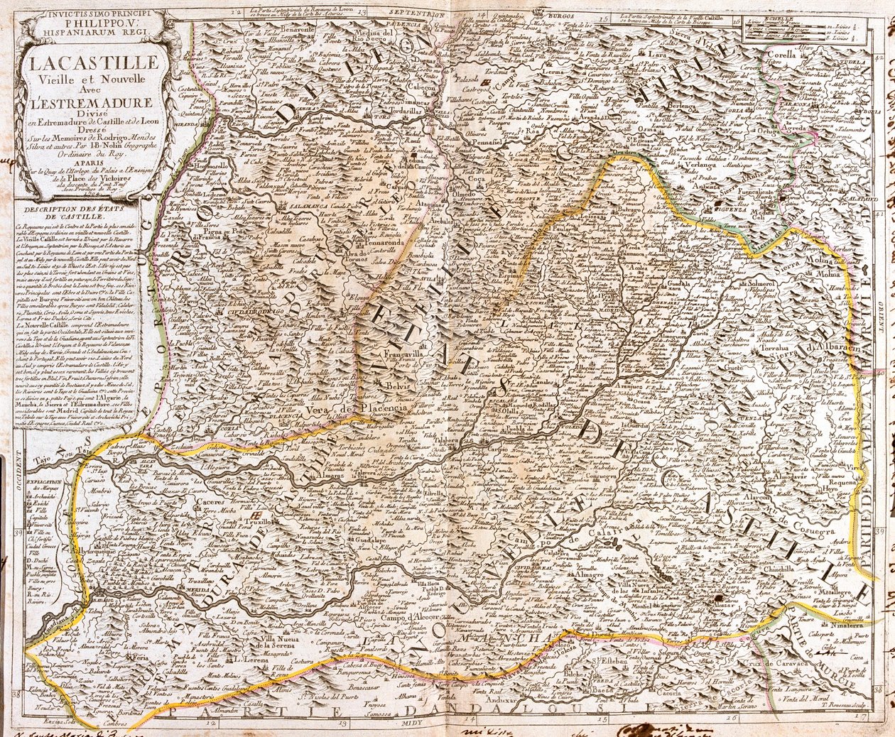 Kasztília és León, La Rioja, Navarra, Aragónia, Kasztília-La Mancha, Extremadura, Madrid, Spanyolország alkotó: Jean Baptiste Nolin