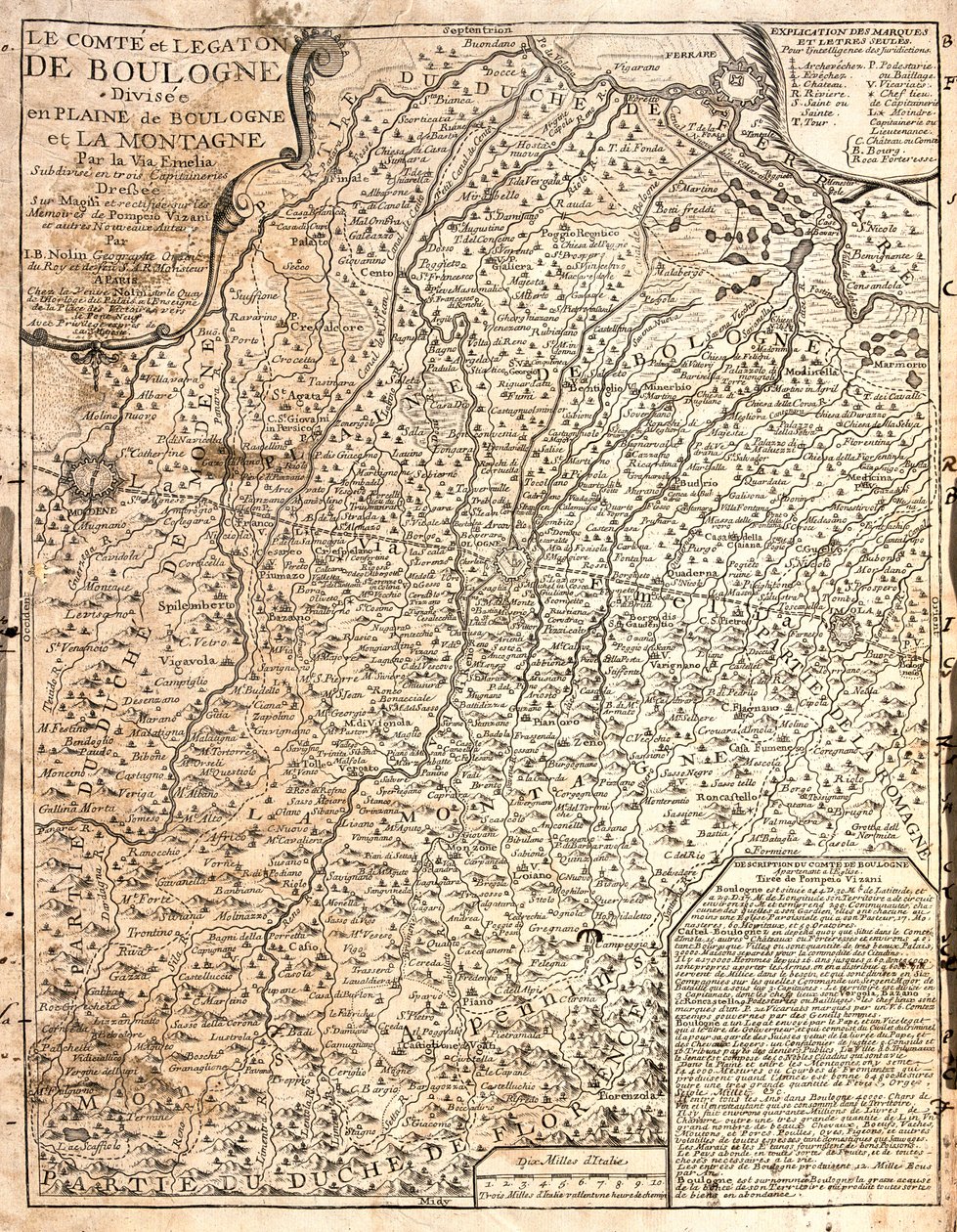 Kelet-Emilia-Romagna, Északkelet-Toszkána, Olaszország alkotó: Jean Baptiste Nolin
