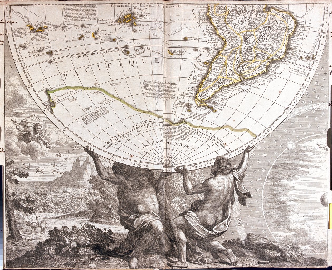 A déli félteke térképe alkotó: Jean Baptiste Nolin
