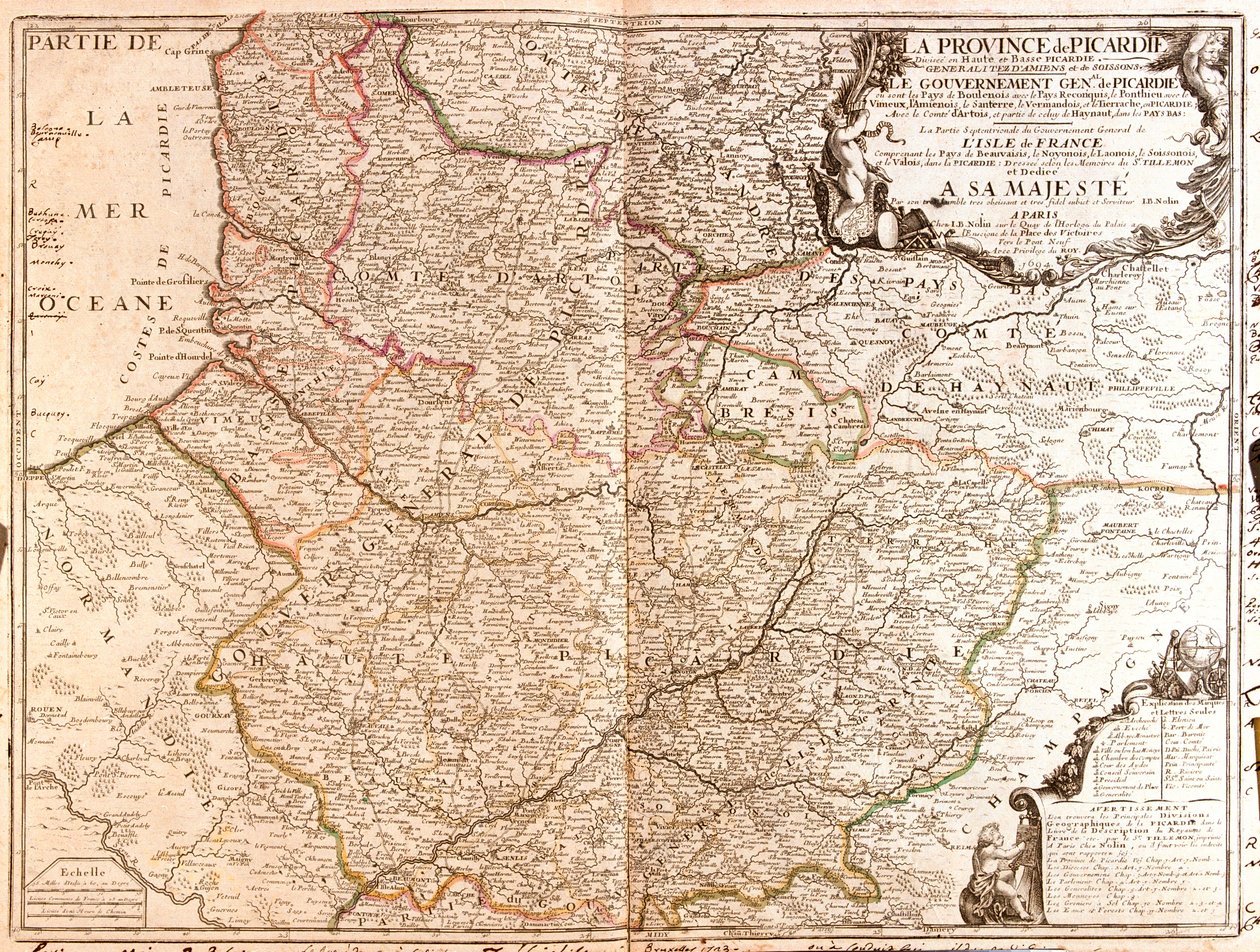 Nord-Pas-de-Calais, Picardia, Felső-Normandia, Franciaország alkotó: Jean-Baptiste Nolin